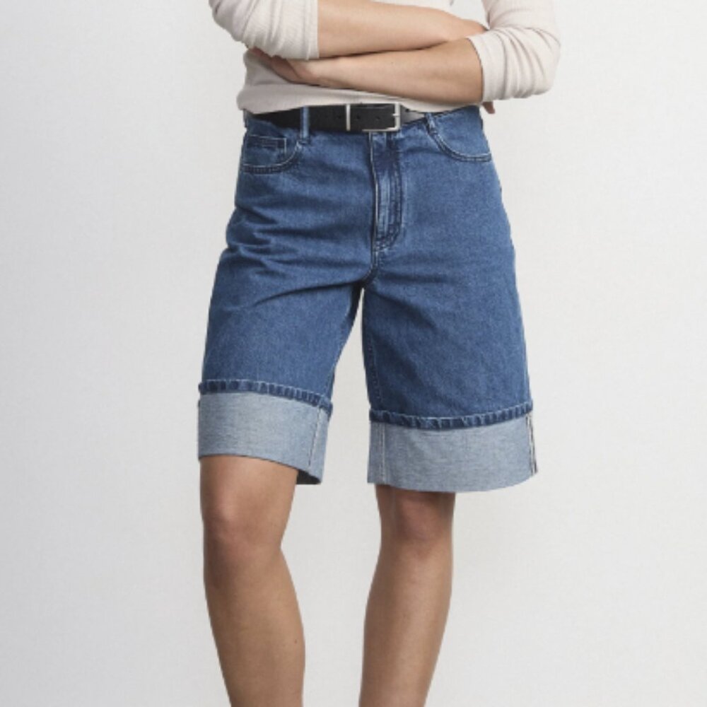 Frank & Oak Denim Whitney Bermuda Short 28